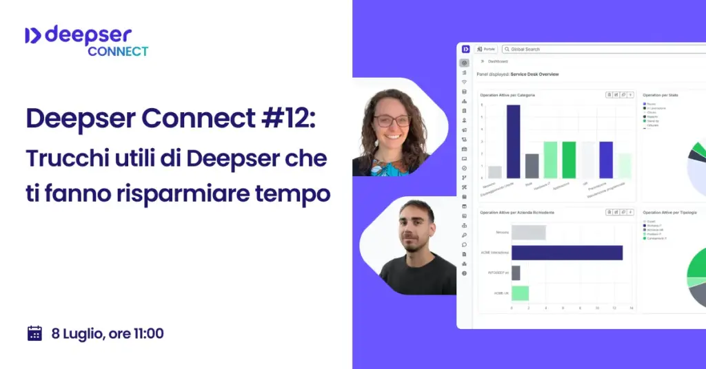 Webinar Deepser Connect: trucchi della nuova interfaccia Deepser per risparmiare tempo