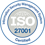 ISO/IEC 27001 information security management certification badge